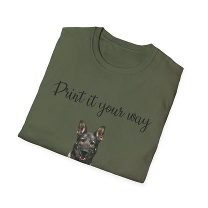 German Shepherd Graphic T-Shirt - "Print it your way" Dog Tee