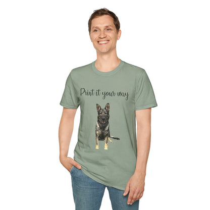 German Shepherd Graphic T-Shirt - "Print it your way" Dog Tee