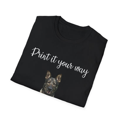 German Shepherd Graphic T-Shirt - "Print it your way" Dog Tee
