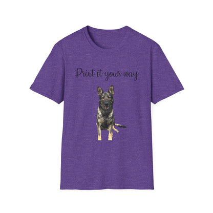 German Shepherd Graphic T-Shirt - "Print it your way" Dog Tee