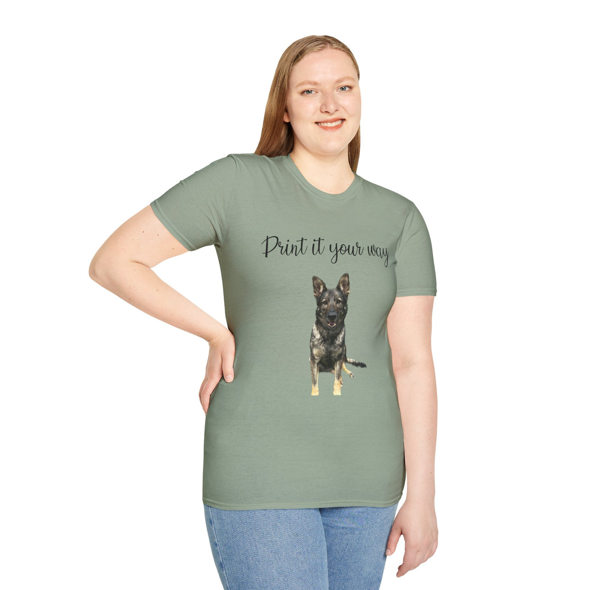 German Shepherd Graphic T-Shirt - "Print it your way" Dog Tee