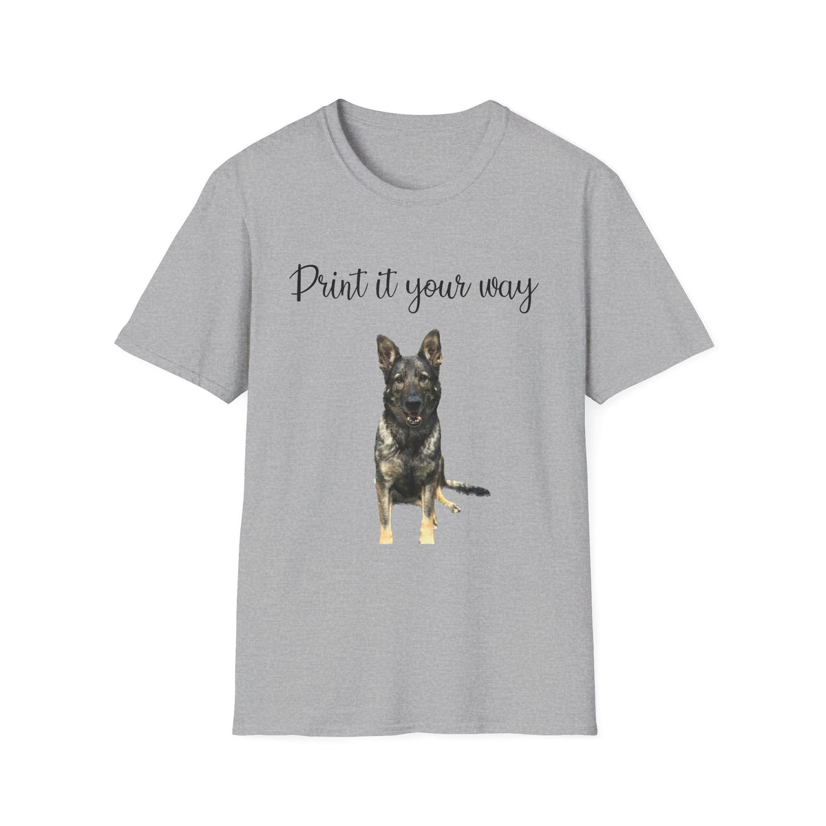 German Shepherd Graphic T-Shirt - "Print it your way" Dog Tee