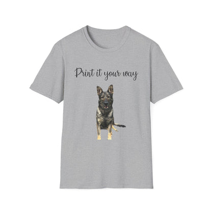 German Shepherd Graphic T-Shirt - "Print it your way" Dog Tee