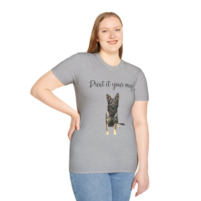 German Shepherd Graphic T-Shirt - "Print it your way" Dog Tee