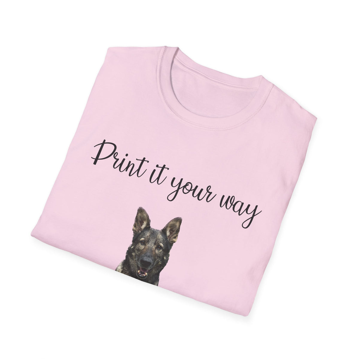 German Shepherd Graphic T-Shirt - "Print it your way" Dog Tee