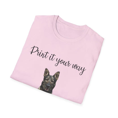 German Shepherd Graphic T-Shirt - "Print it your way" Dog Tee