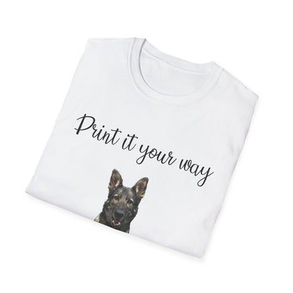 German Shepherd Graphic T-Shirt - "Print it your way" Dog Tee