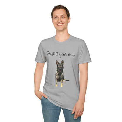 German Shepherd Graphic T-Shirt - "Print it your way" Dog Tee
