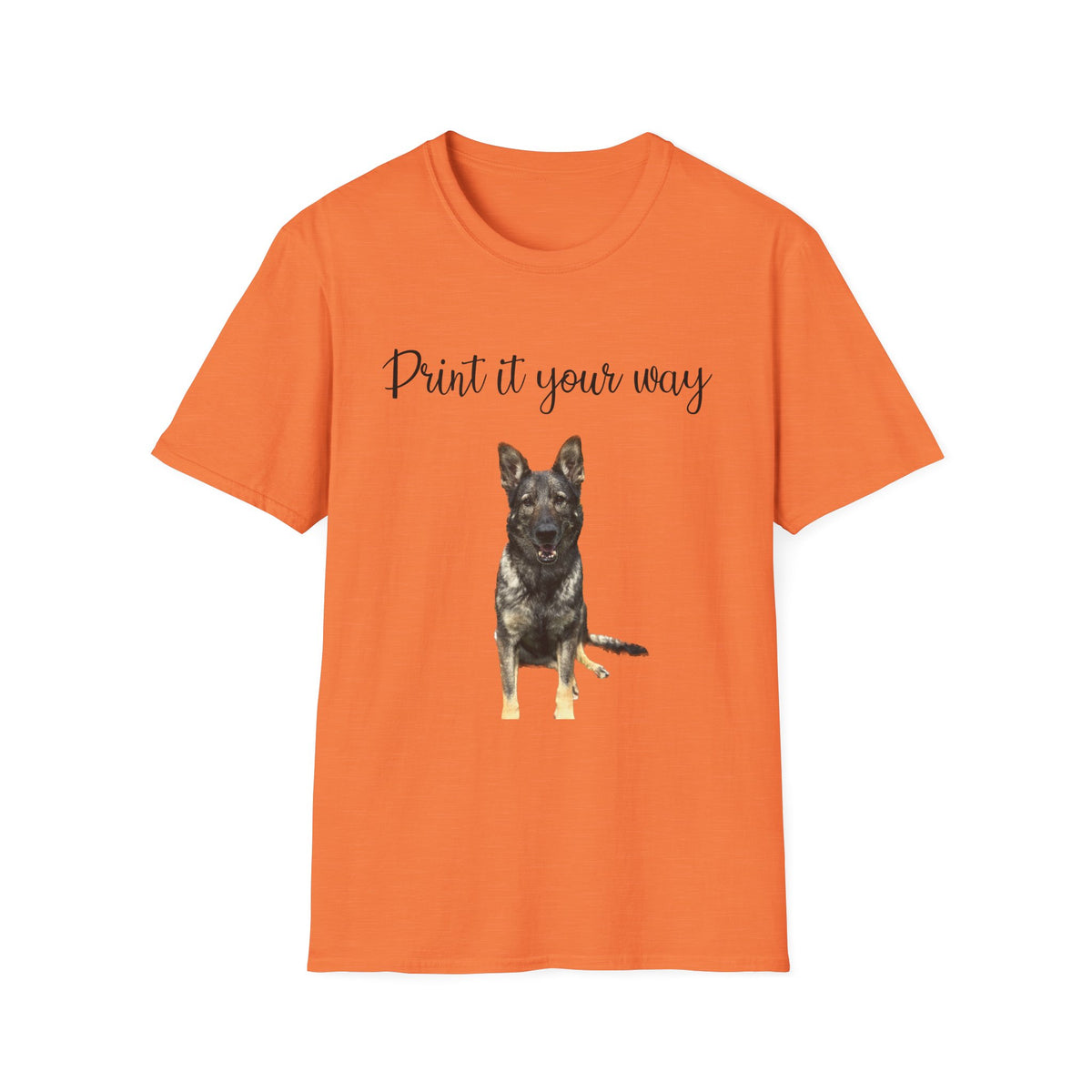 German Shepherd Graphic T-Shirt - "Print it your way" Dog Tee