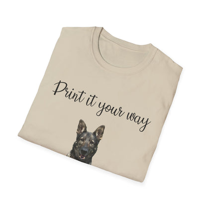 German Shepherd Graphic T-Shirt - "Print it your way" Dog Tee