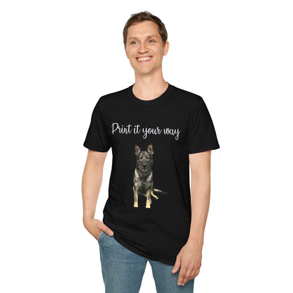 German Shepherd Graphic T-Shirt - "Print it your way" Dog Tee