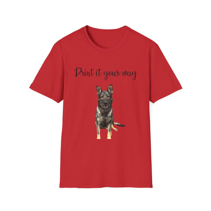 German Shepherd Graphic T-Shirt - "Print it your way" Dog Tee