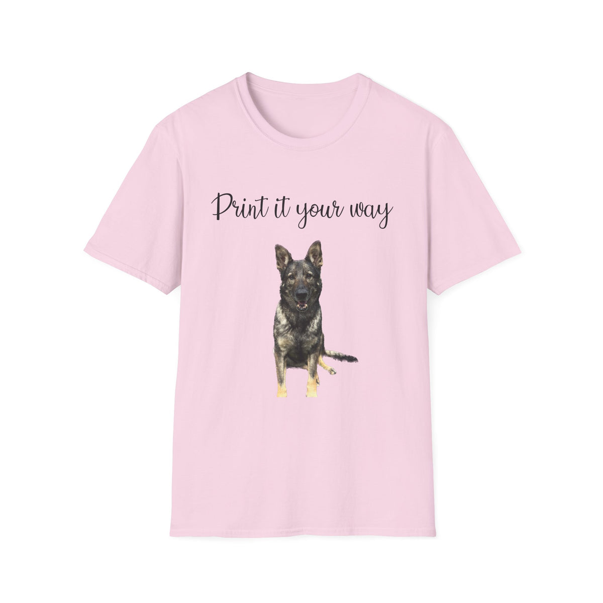 German Shepherd Graphic T-Shirt - "Print it your way" Dog Tee