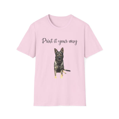 German Shepherd Graphic T-Shirt - "Print it your way" Dog Tee