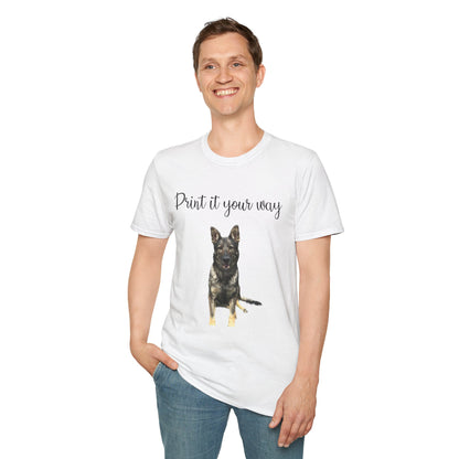 German Shepherd Graphic T-Shirt - "Print it your way" Dog Tee