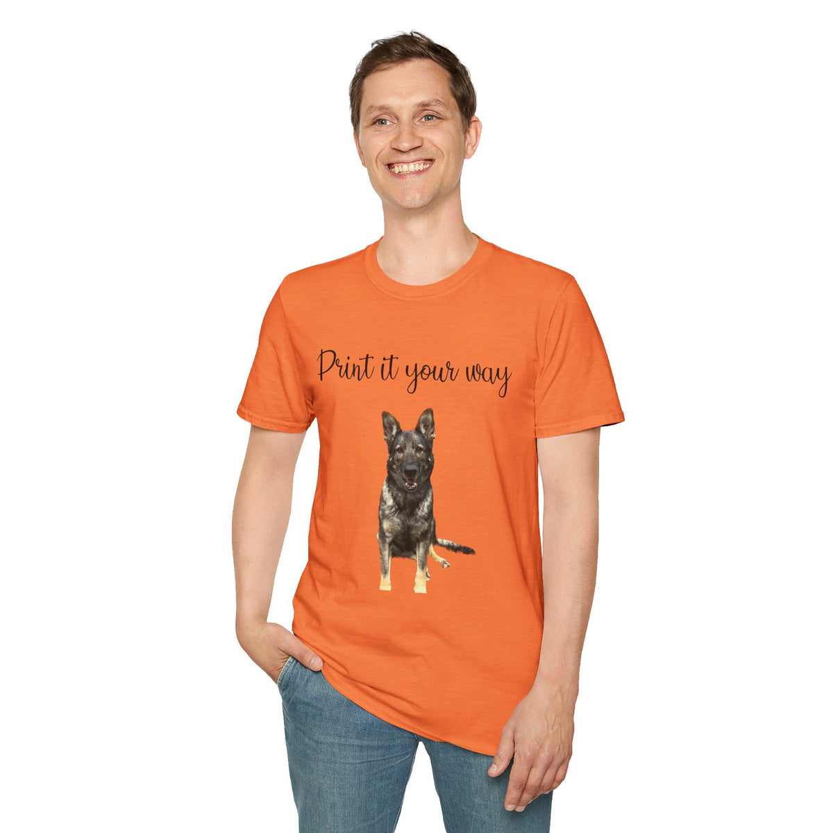 German Shepherd Graphic T-Shirt - "Print it your way" Dog Tee