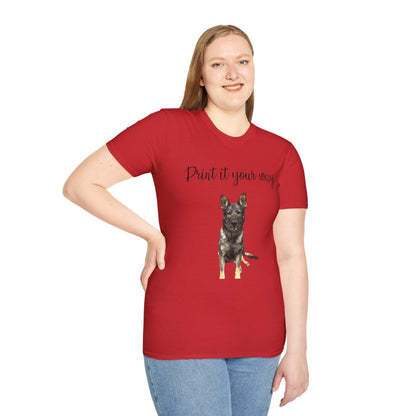 German Shepherd Graphic T-Shirt - "Print it your way" Dog Tee