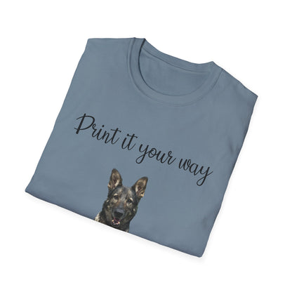 German Shepherd Graphic T-Shirt - "Print it your way" Dog Tee