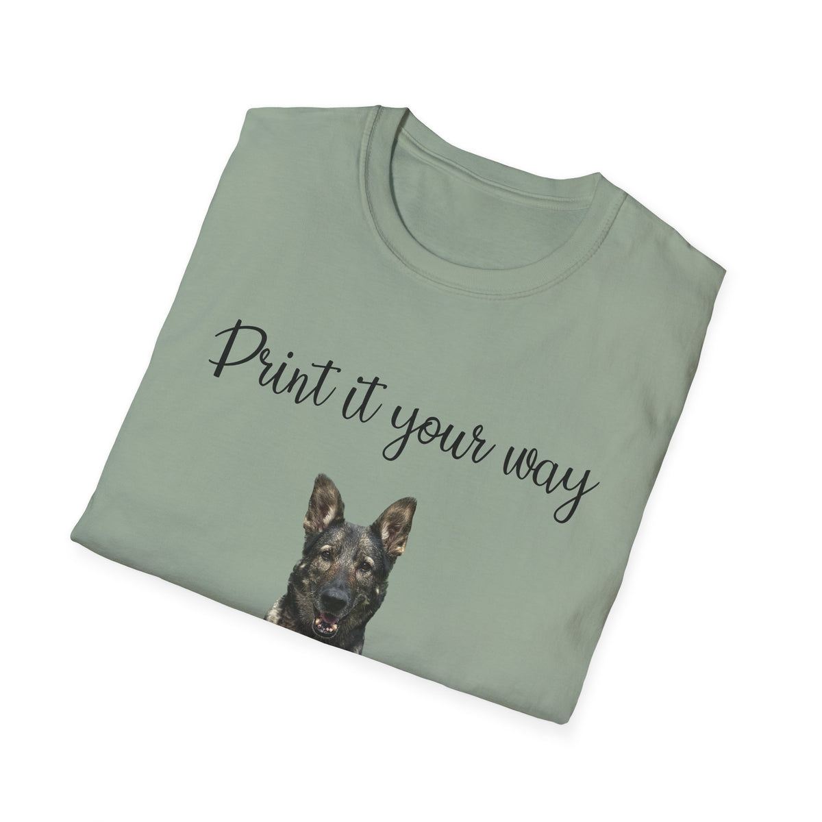 German Shepherd Graphic T-Shirt - "Print it your way" Dog Tee