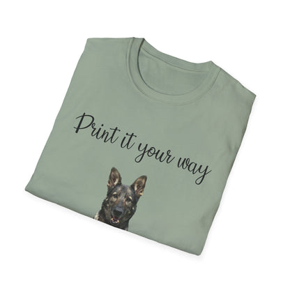 German Shepherd Graphic T-Shirt - "Print it your way" Dog Tee