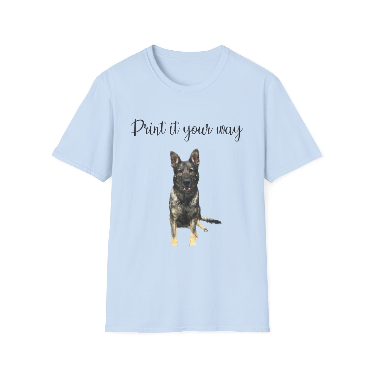 German Shepherd Graphic T-Shirt - "Print it your way" Dog Tee