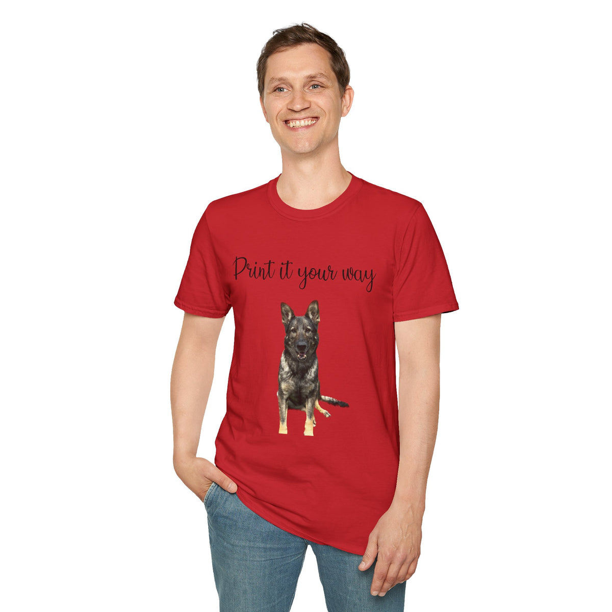 German Shepherd Graphic T-Shirt - "Print it your way" Dog Tee
