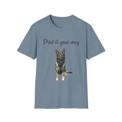 German Shepherd Graphic T-Shirt - "Print it your way" Dog Tee