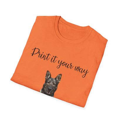 German Shepherd Graphic T-Shirt - "Print it your way" Dog Tee