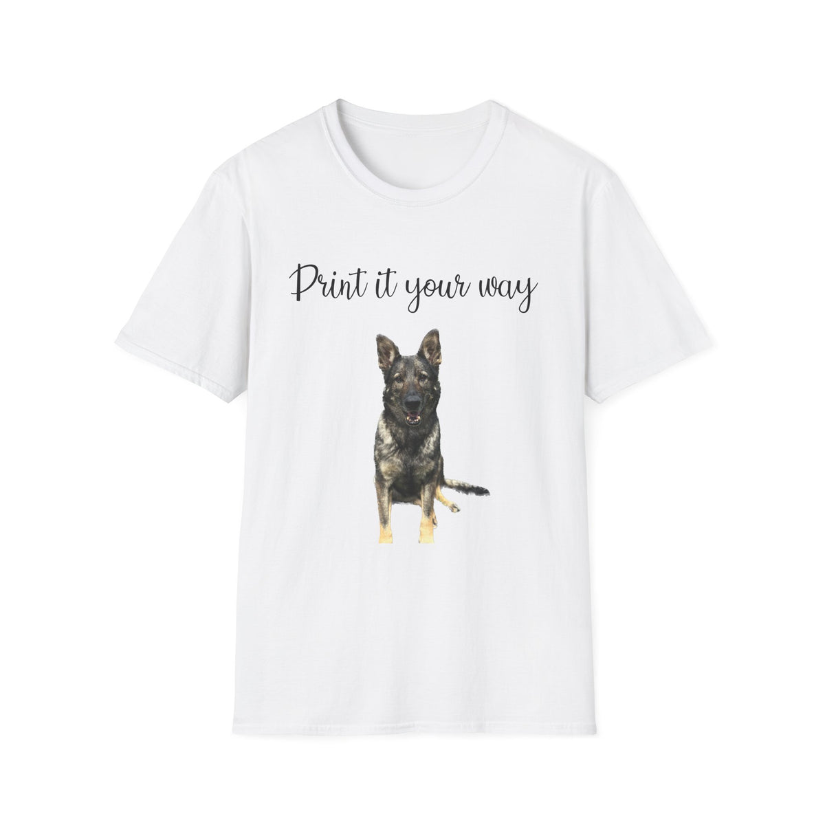German Shepherd Graphic T-Shirt - "Print it your way" Dog Tee
