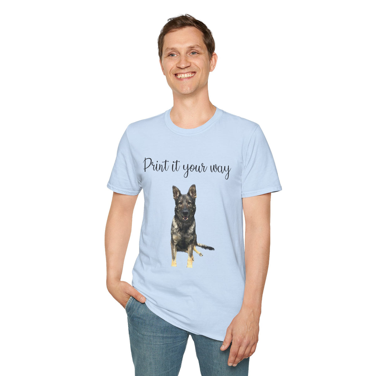 German Shepherd Graphic T-Shirt - "Print it your way" Dog Tee