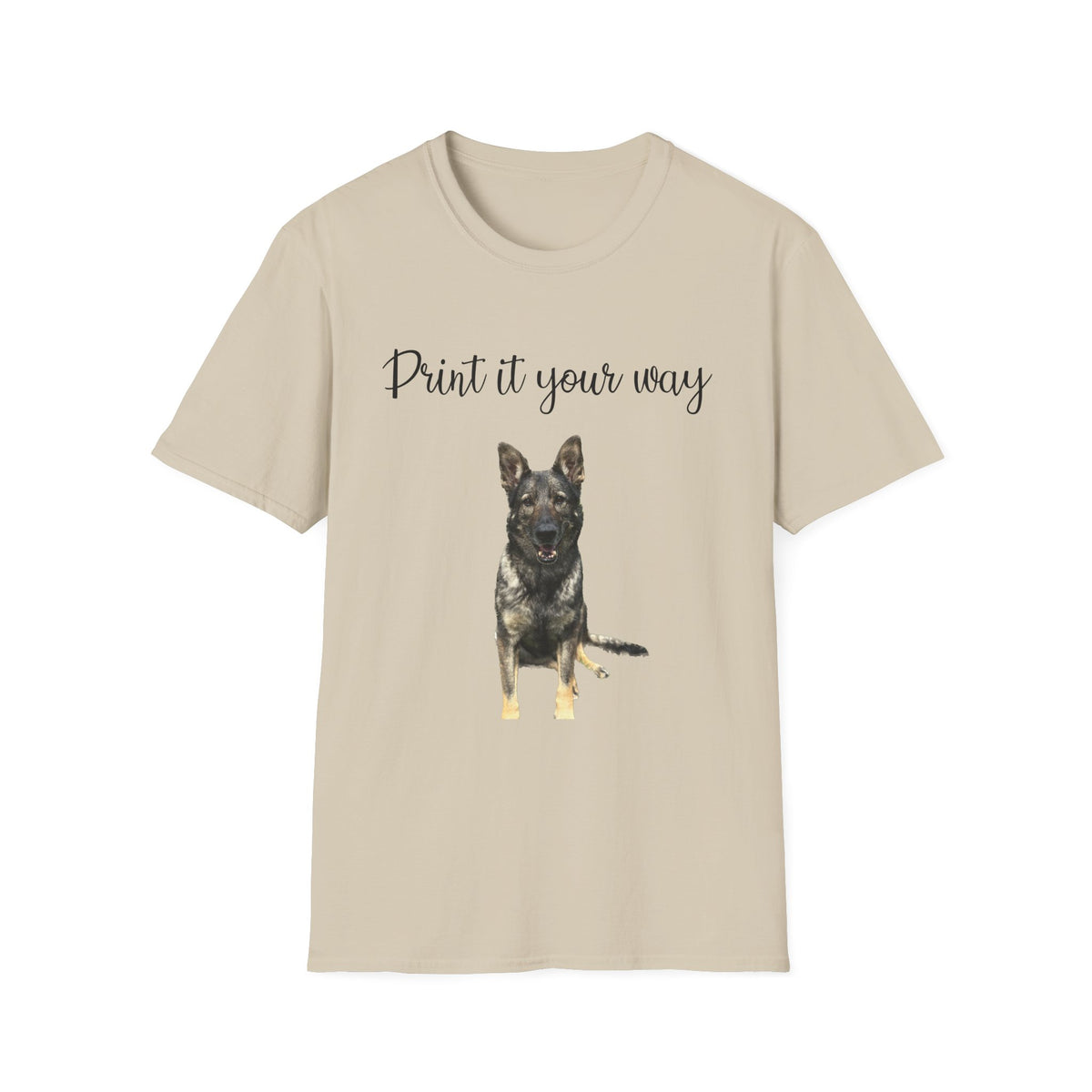 German Shepherd Graphic T-Shirt - "Print it your way" Dog Tee