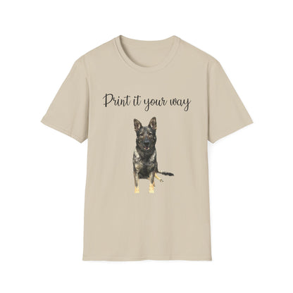 German Shepherd Graphic T-Shirt - "Print it your way" Dog Tee