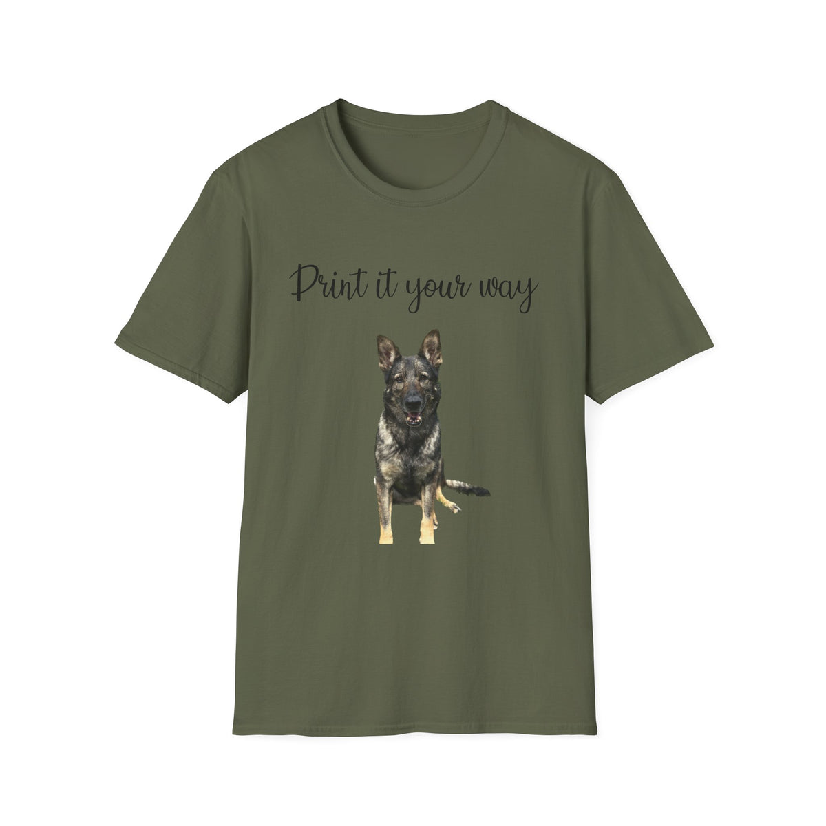 German Shepherd Graphic T-Shirt - "Print it your way" Dog Tee