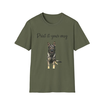 German Shepherd Graphic T-Shirt - "Print it your way" Dog Tee
