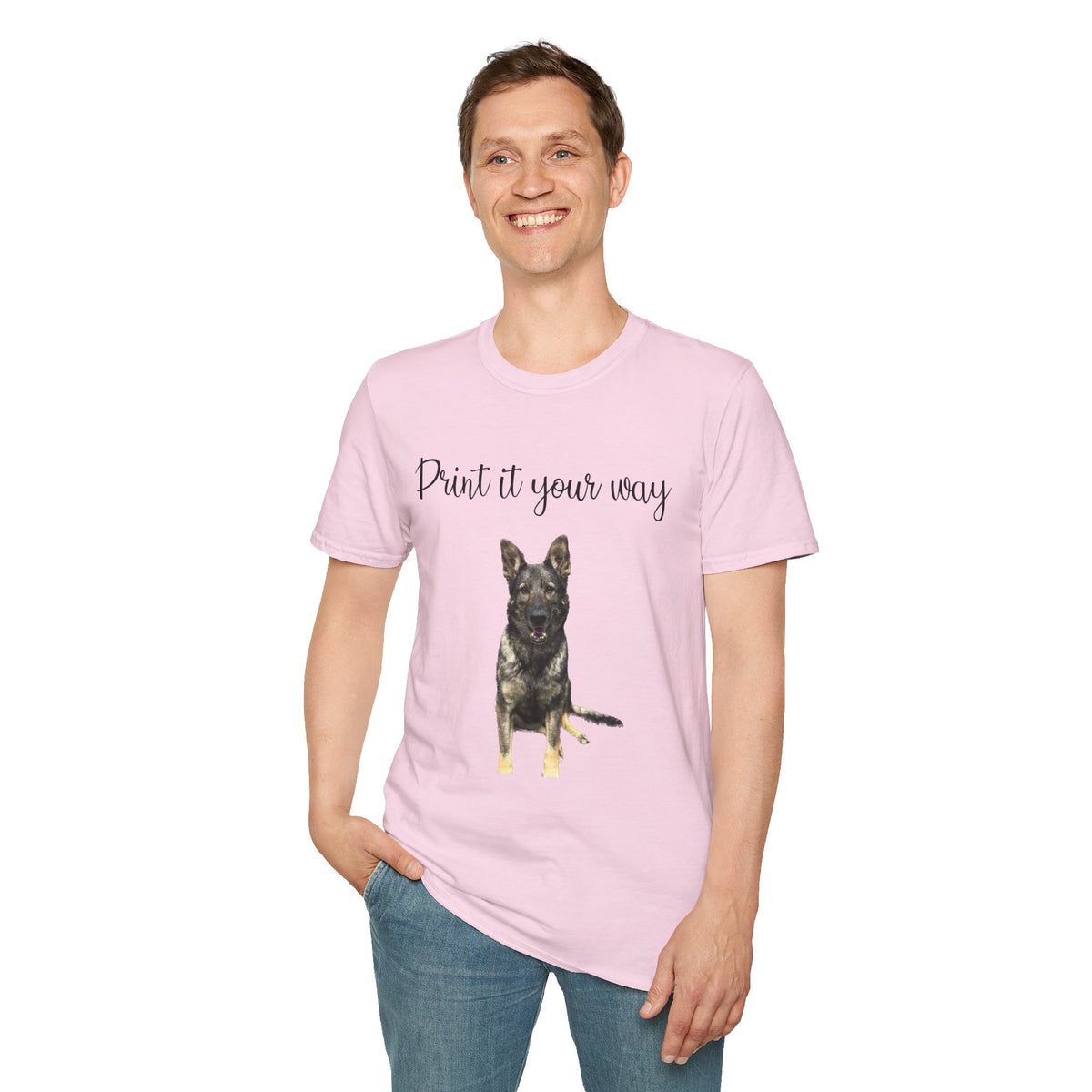 German Shepherd Graphic T-Shirt - "Print it your way" Dog Tee