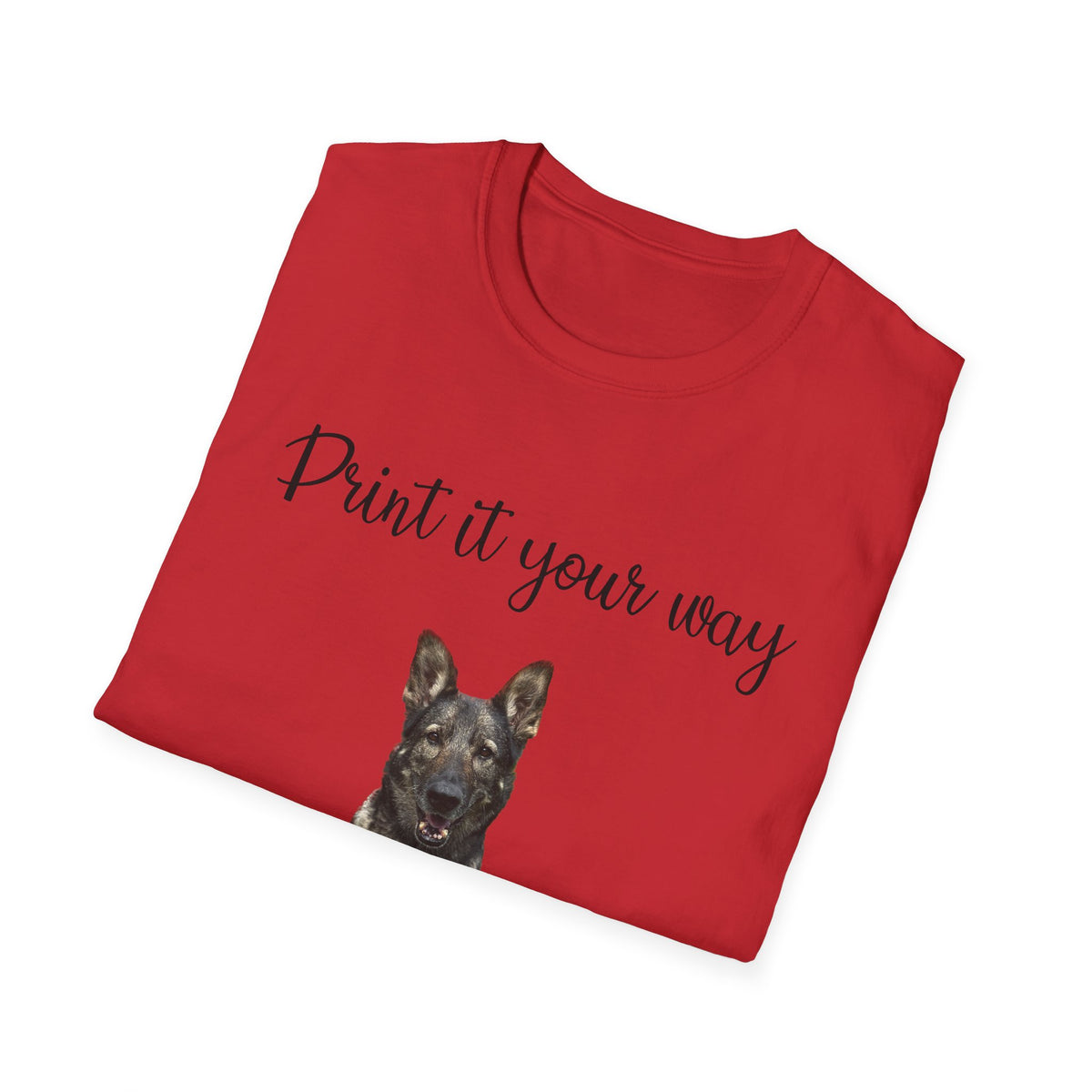 German Shepherd Graphic T-Shirt - "Print it your way" Dog Tee
