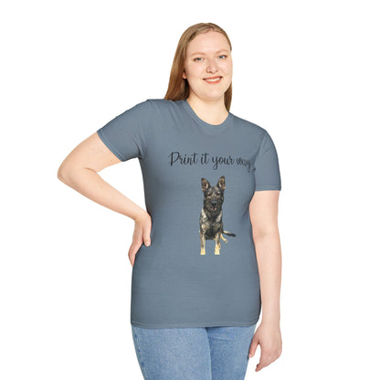 German Shepherd Graphic T-Shirt - "Print it your way" Dog Tee