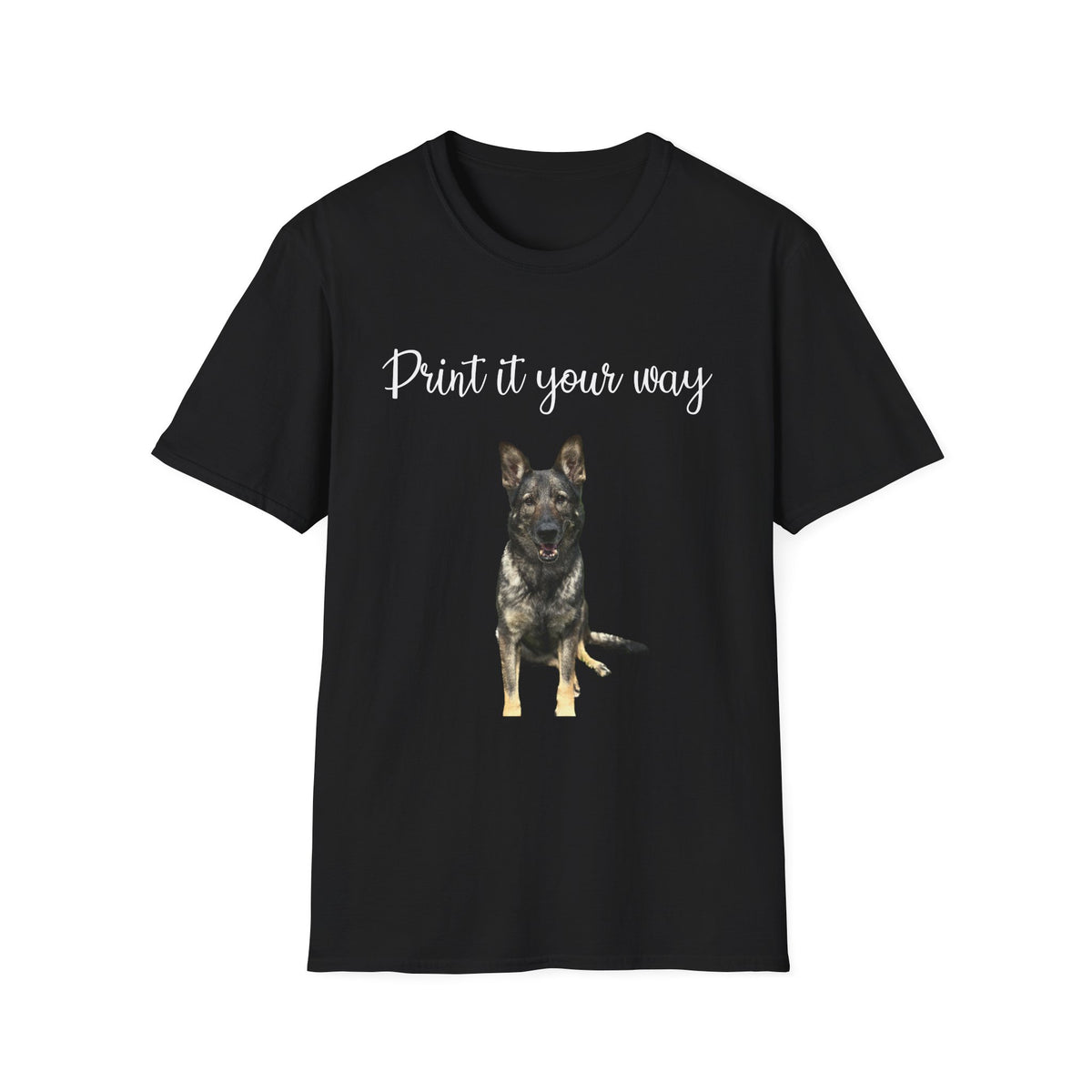 German Shepherd Graphic T-Shirt - "Print it your way" Dog Tee